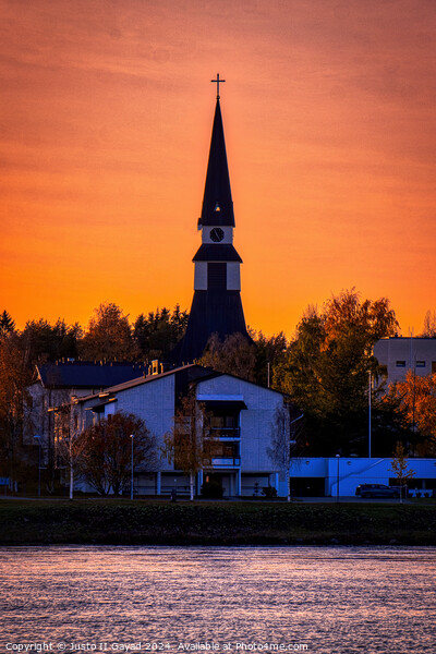Rovaniemi Church Sunset1 Picture Board by Justo II Gayad