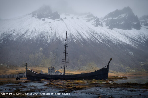 Vestrahorn Mountain, Viking Village Landscape Picture Board by Justo II Gayad