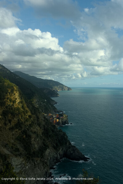 Cinque Terre Landscape Sea View Picture Board by Elena Sofia Janata