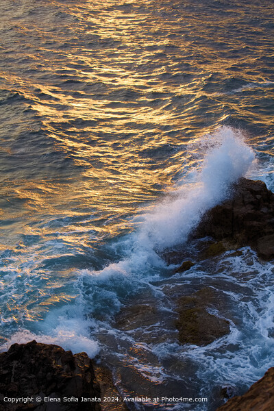 Rugged Coast Sunset Picture Board by Elena Sofia Janata