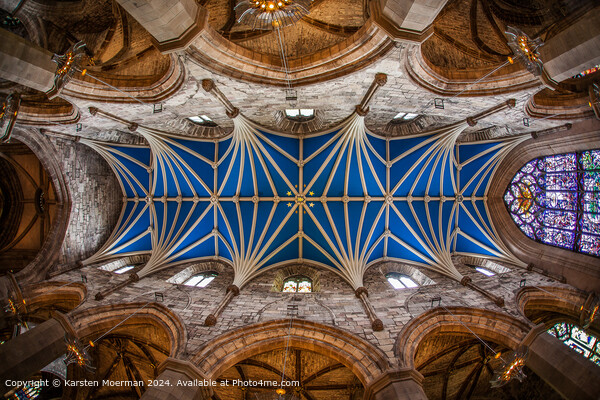 St Giles Cathedral Ceiling Architecture Picture Board by Karsten Moerman