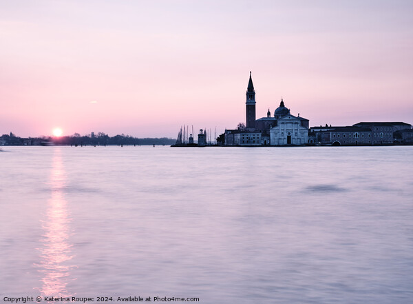 Sunrise at San Giorgio Maggiore Picture Board by Katerina Roupec