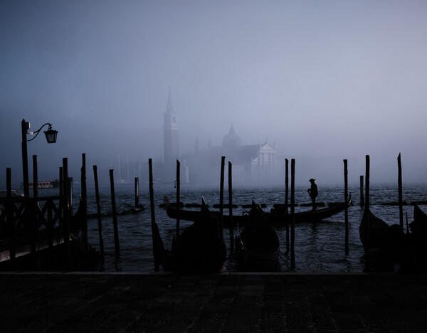 San Giorgio Maggiore Church in the Fog Picture Board by Katerina Roupec