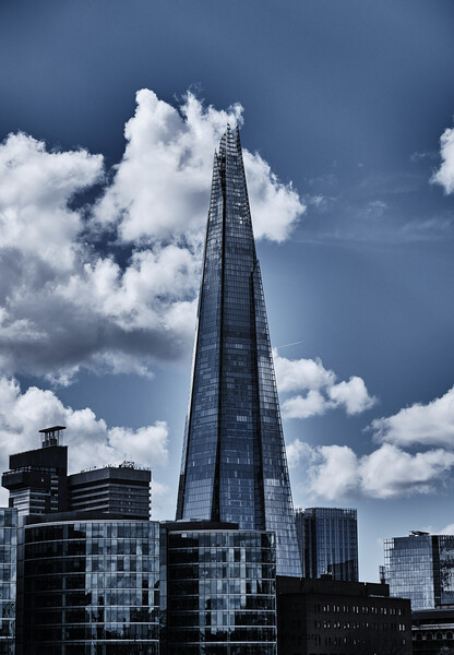 the Shard in the clouds Picture Board by Katerina Roupec