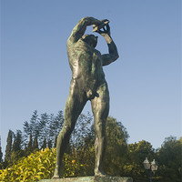 Buy canvas prints of Statue of Discus Thrower by PhotoStock Israel