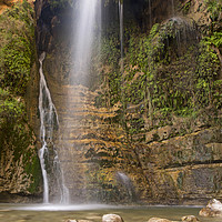 Buy canvas prints of lower waterfall in Wadi David by PhotoStock Israel