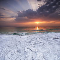 Buy canvas prints of Sunrise over the Dead Sea, Israel  by PhotoStock Israel