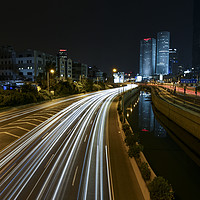 Buy canvas prints of Tel Aviv at night by PhotoStock Israel