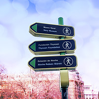 Buy canvas prints of Madrid, Spain Tourist information signs  by PhotoStock Israel