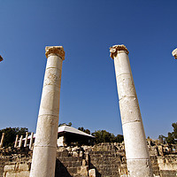 Buy canvas prints of Israel, Bet Shean columns by PhotoStock Israel