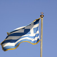 Buy canvas prints of Greek flag by PhotoStock Israel