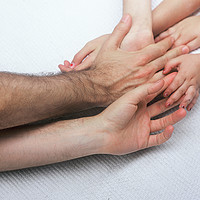 Buy canvas prints of entangled Family hands by PhotoStock Israel
