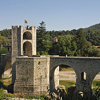 Buy canvas prints of Spain, Catalonia, Besalu, bridge by PhotoStock Israel