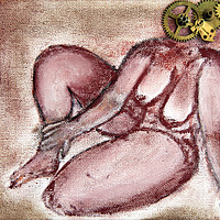Buy canvas prints of nude woman clockwork by PhotoStock Israel
