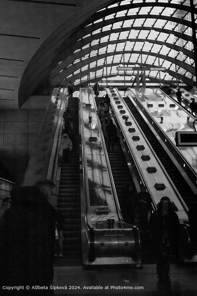 London Underground Staircase Picture Board by Alžbeta Šípková