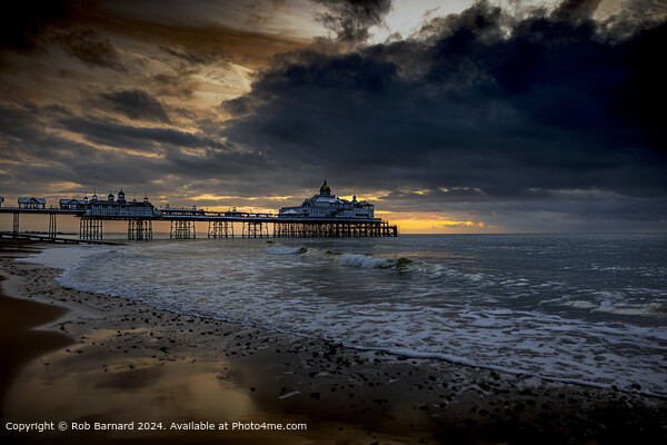 Sunrise Pier Storm, Eastbourne Picture Board by Rob Barnard
