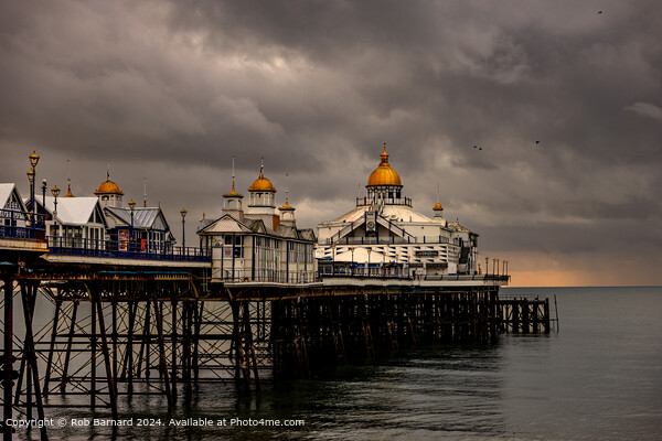 Golden Sunrise Storm Over Eastbourne Pier Picture Board by Rob Barnard