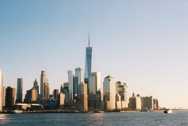 Lower Manhattan Skyline Cityscape Picture Board by Richard Masters