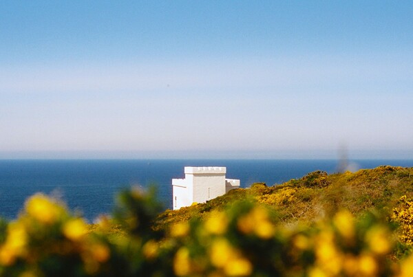 South Stack Lighthouse Landscape Picture Board by Richard Masters