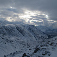 Buy canvas prints of View from Buachaille Etive Beag by James Lamont