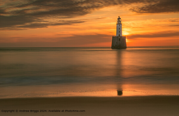 Rattray Head Lighthouse at sunrise. Picture Board by Andrew Briggs