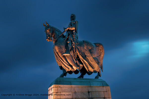 Illuminated Robert the Bruce Statue Picture Board by Andrew Briggs