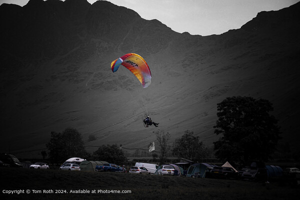 Buttermere Paramotor Takes Flight Picture Board by Tom Roth