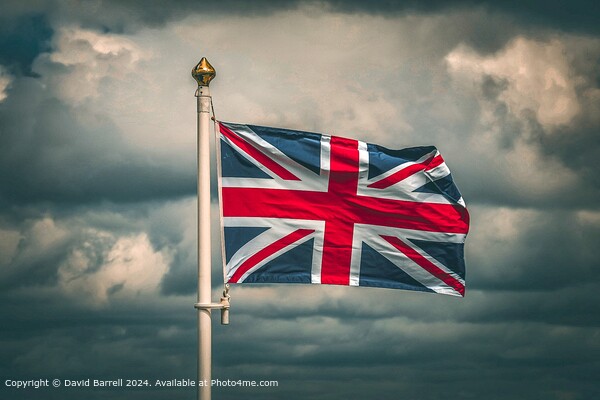 Union Flag Stormy Nostalgia Picture Board by David Barrell