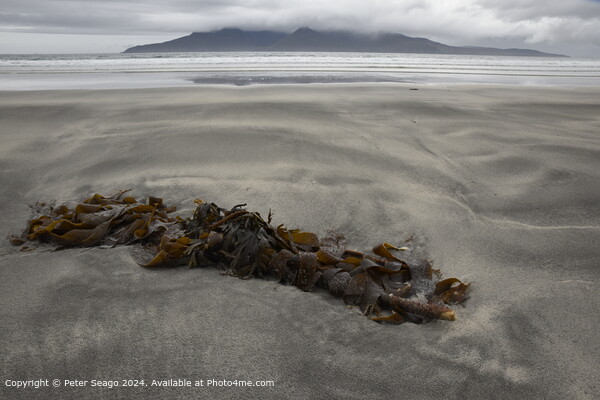 Laig Beach, Eigg, Sand and Sea Picture Board by Peter Seago