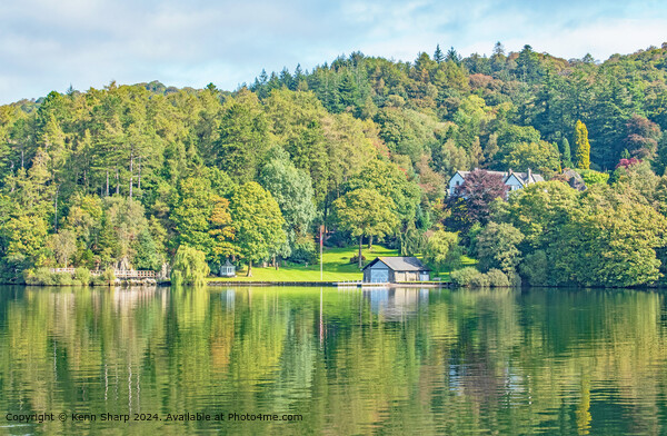 Vibrant Ullswater Shore Reflection Picture Board by Kenn Sharp