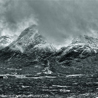 Buy canvas prints of Buachaille Etive Mor in winter, Scotland by Gabor Pozsgai