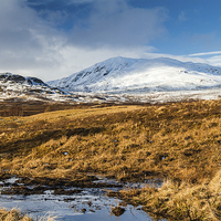 Buy canvas prints of Ben Vrackie in winter, Scotland by Gabor Pozsgai