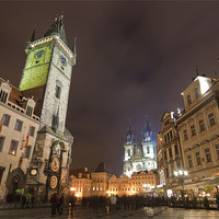 Buy canvas prints of The  Old Town Square in Prague by Gabor Pozsgai