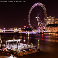 Buy canvas prints of London Eye in mourning  by mick gibbons