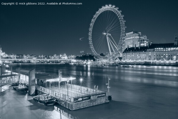 London Eye in mourning  Picture Board by mick gibbons