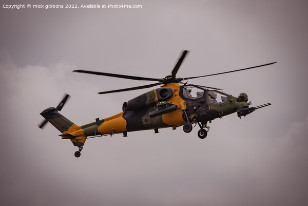 TAI Agusta Westland T129 ATAK Picture Board by mick gibbons