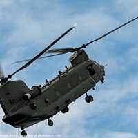 Buy canvas prints of The Chinook aircraft Bournemouth Air show. by mick gibbons