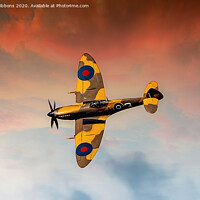 Buy canvas prints of Sunset for Battle of Britain Spitfire by mick gibbons