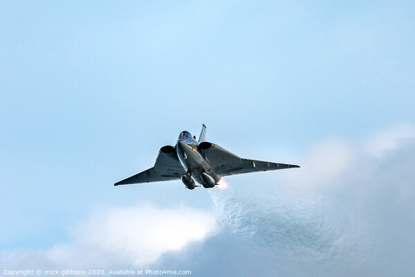 The Saab 35 Draken supersonic fighter jet Aircraft Picture Board by mick gibbons