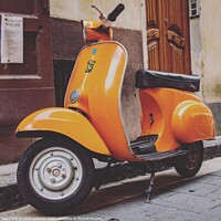 Buy canvas prints of PIAGGIO VESPA  Italian scooter  by mick gibbons