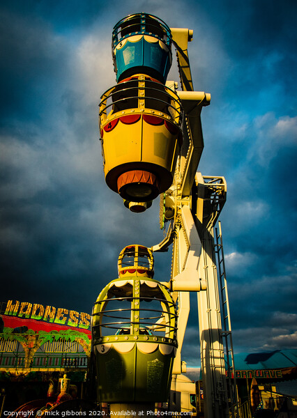 Abandoned Fairground  Picture Board by mick gibbons