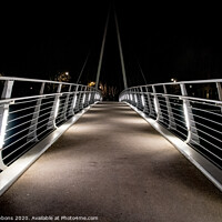Buy canvas prints of Light Bridge across the River Wear in Durham by mick gibbons