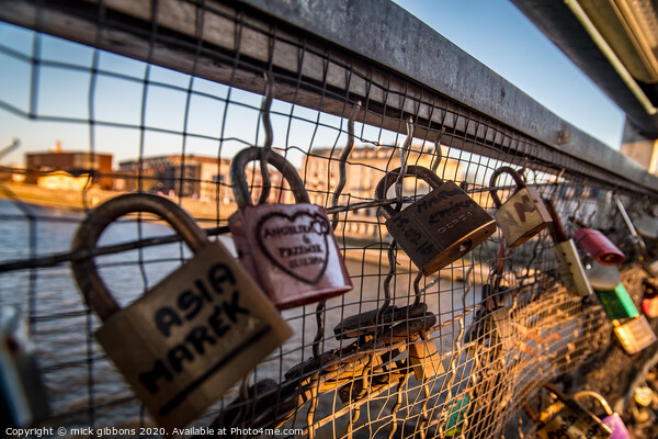 Padlock Love Poland Picture Board by mick gibbons