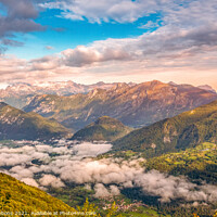 Buy canvas prints of Slovenia and Italy Border  by mick gibbons