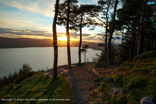Kodak Corner Sunset: Mountain, Sky, Water Picture Board by Greg's Eye