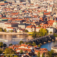 Prague Cityscape Vltava River Old Town Charles Bridge