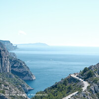 Sugiton Calanques mountain blue sky and sea