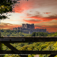 Dover Castle Red Sunset