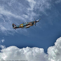 Spitfire Climbing Clouds Aviation