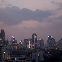 Buy canvas prints of Bangkok Skyline by Stephen Hayes